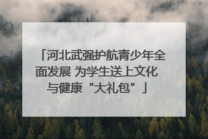 河北武强护航青少年全面发展 为学生送上文化与健康“大礼包”