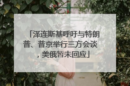 泽连斯基呼吁与特朗普、普京举行三方会谈，美俄暂未回应