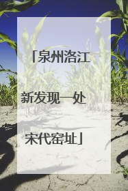 泉州洛江新发现一处宋代窑址