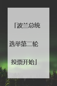 波兰总统选举第二轮投票开始