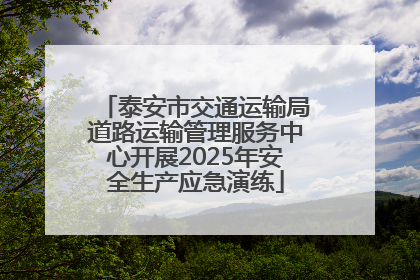 泰安市交通运输局道路运输管理服务中心开展2025年安全生产应急演练