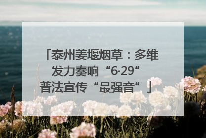 泰州姜堰烟草：多维发力奏响“6·29”普法宣传“最强音”