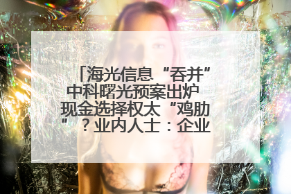 海光信息“吞并”中科曙光预案出炉 现金选择权太“鸡肋”？业内人士：企业不想大量现金流出