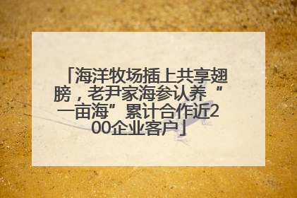海洋牧场插上共享翅膀，老尹家海参认养“一亩海”累计合作近200企业客户
