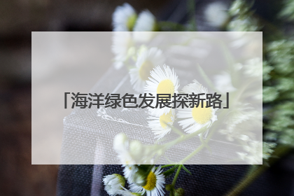 海洋绿色发展探新路