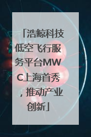 浩鲸科技低空飞行服务平台MWC上海首秀，推动产业创新