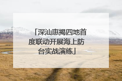 深汕惠揭四地首度联动开展海上防台实战演练