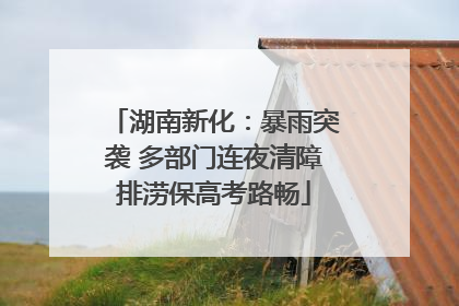 湖南新化：暴雨突袭 多部门连夜清障排涝保高考路畅