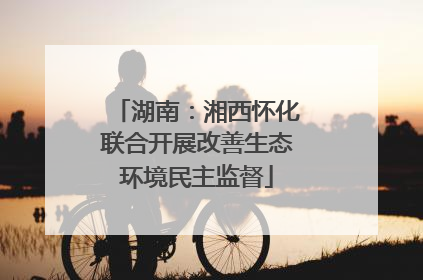 湖南：湘西怀化联合开展改善生态环境民主监督