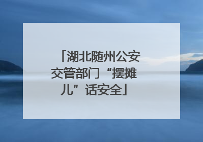 湖北随州公安交管部门“摆摊儿”话安全