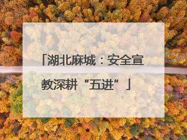 湖北麻城：安全宣教深耕“五进”