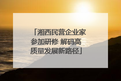 湘西民营企业家参加研修 解码高质量发展新路径