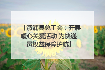 溆浦县总工会：开展暖心关爱活动 为快递员权益保障护航