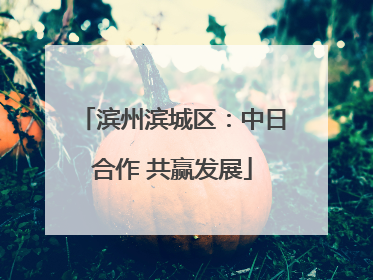 滨州滨城区：中日合作 共赢发展
