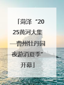 菏泽“2025黄河大集—曹州牡丹园夜游消夏季”开幕