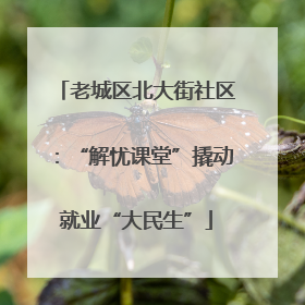 老城区北大街社区：“解忧课堂”撬动就业“大民生”