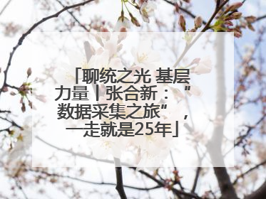 聊统之光 基层力量丨张合新：“数据采集之旅”，一走就是25年