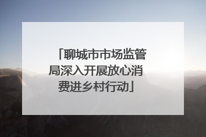 聊城市市场监管局深入开展放心消费进乡村行动