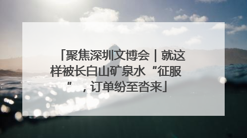 聚焦深圳文博会｜就这样被长白山矿泉水“征服”，订单纷至沓来