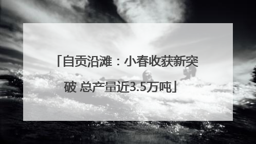 自贡沿滩：小春收获新突破 总产量近3.5万吨