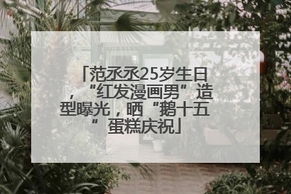 范丞丞25岁生日，“红发漫画男”造型曝光，晒“鹅十五”蛋糕庆祝