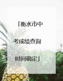 衡水市中考成绩查询时间确定