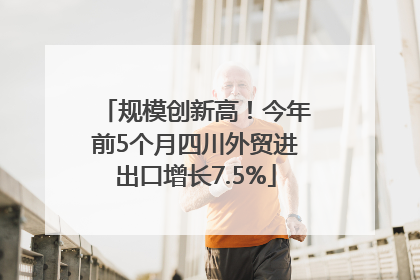 规模创新高！今年前5个月四川外贸进出口增长7.5%