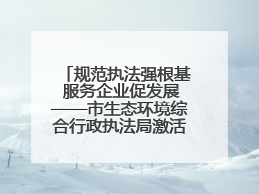 规范执法强根基 服务企业促发展——市生态环境综合行政执法局激活营商环境“绿色动能”