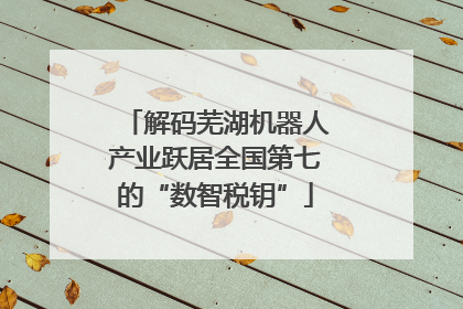 解码芜湖机器人产业跃居全国第七的“数智税钥”