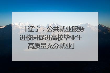 辽宁：公共就业服务进校园促进高校毕业生高质量充分就业