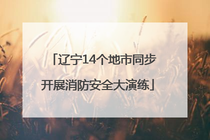 辽宁14个地市同步开展消防安全大演练
