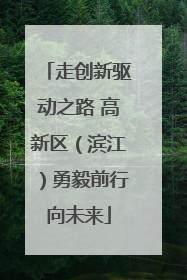 走创新驱动之路 高新区（滨江）勇毅前行向未来