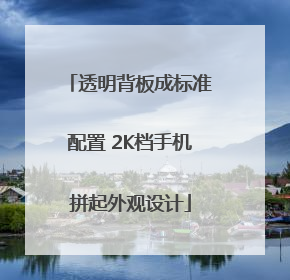 透明背板成标准配置 2K档手机拼起外观设计