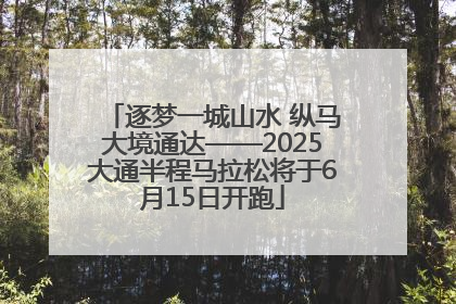 逐梦一城山水 纵马大境通达——2025大通半程马拉松将于6月15日开跑