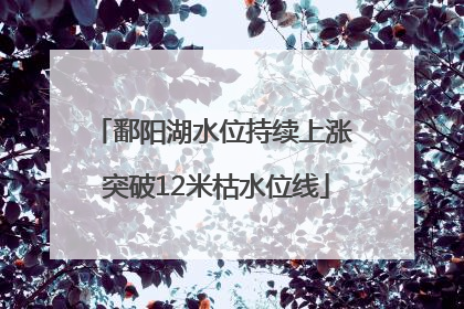 鄱阳湖水位持续上涨 突破12米枯水位线