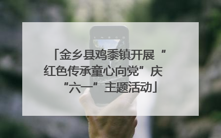 金乡县鸡黍镇开展“红色传承童心向党”庆“六一”主题活动