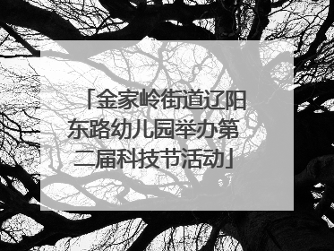 金家岭街道辽阳东路幼儿园举办第二届科技节活动