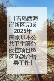 青岛西海岸新区完成2025年国家基本公共卫生服务疾控项目暨医防融合督导工作