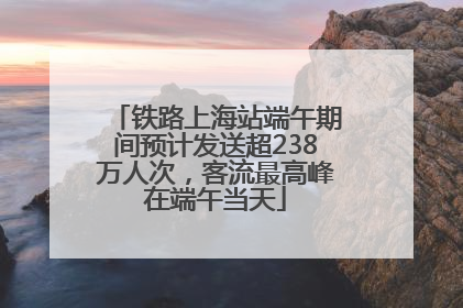 铁路上海站端午期间预计发送超238万人次，客流最高峰在端午当天