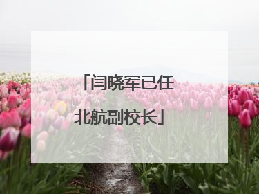 闫晓军已任北航副校长