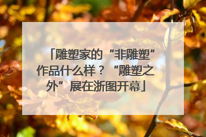雕塑家的“非雕塑”作品什么样？“雕塑之外”展在浙图开幕