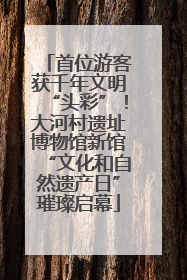 首位游客获千年文明“头彩”！大河村遗址博物馆新馆“文化和自然遗产日”璀璨启幕