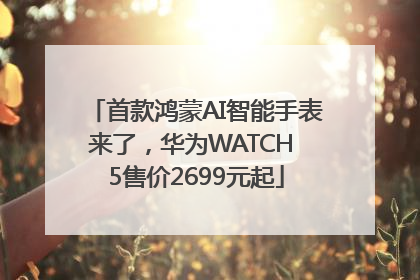 首款鸿蒙AI智能手表来了，华为WATCH 5售价2699元起