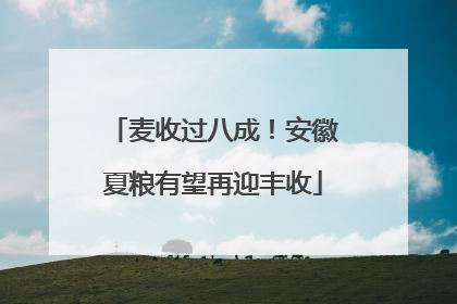 麦收过八成！安徽夏粮有望再迎丰收