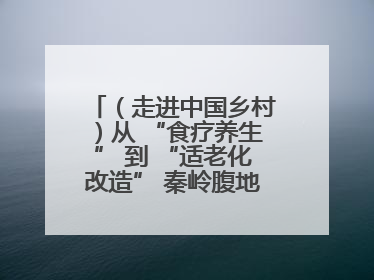 （走进中国乡村）从 “食疗养生” 到 “适老化改造” 秦岭腹地成康养“福地”