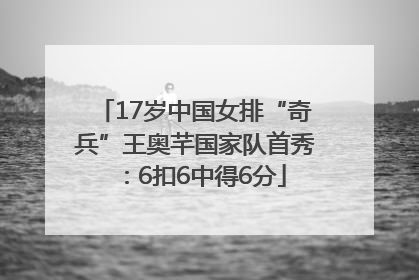 17岁中国女排“奇兵”王奥芊国家队首秀：6扣6中得6分
