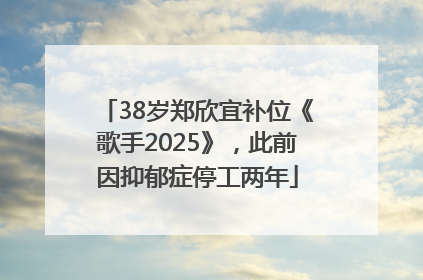 38岁郑欣宜补位《歌手2025》，此前因抑郁症停工两年