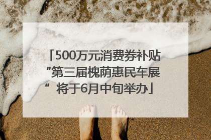 500万元消费券补贴 “第三届槐荫惠民车展”将于6月中旬举办